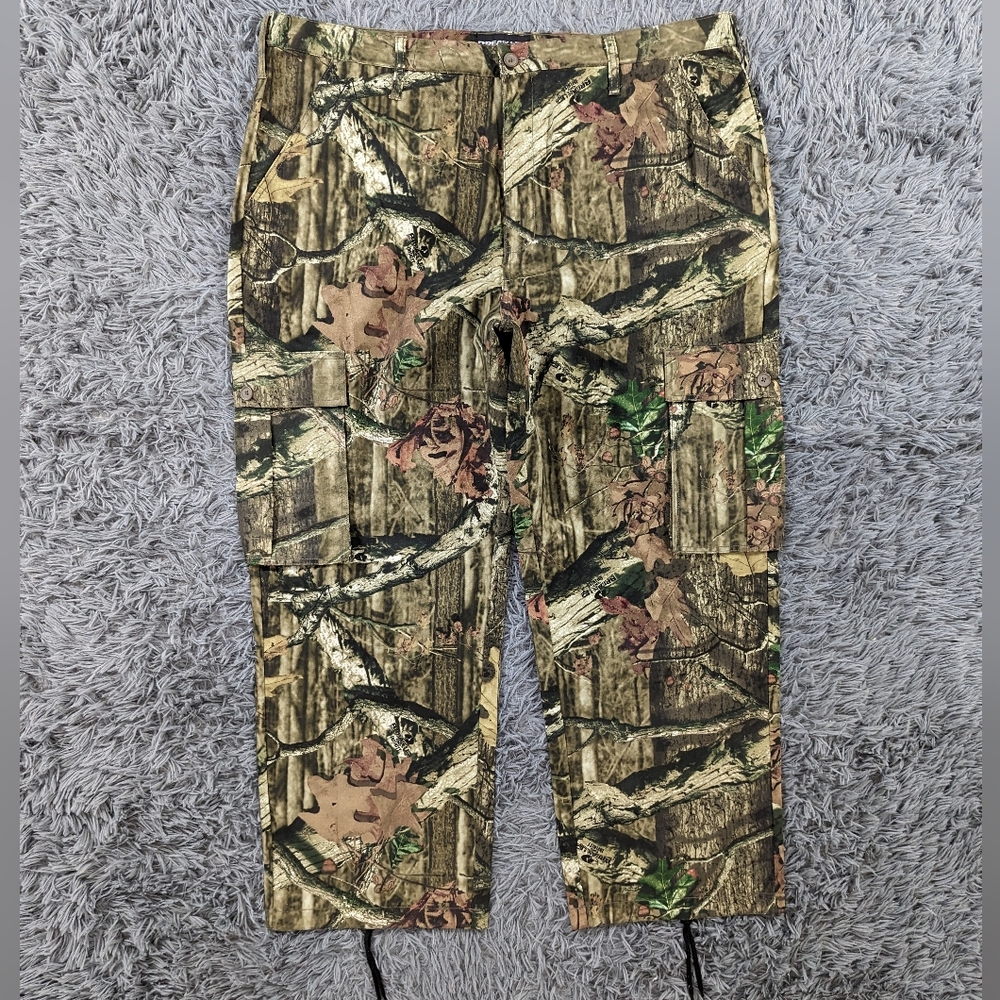 Mossy Oak Pants Men's 44x32 Green Brown Camo Break Up Infinity Hunting Cargo